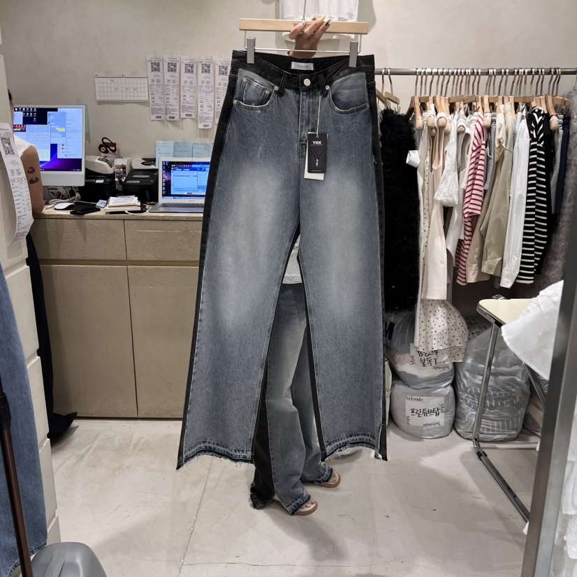 SALONDEMAG直郵韓國代購㊣女裝新款熱賣25春夏人氣休閑牛仔褲SALONDEMAG牛仔褲