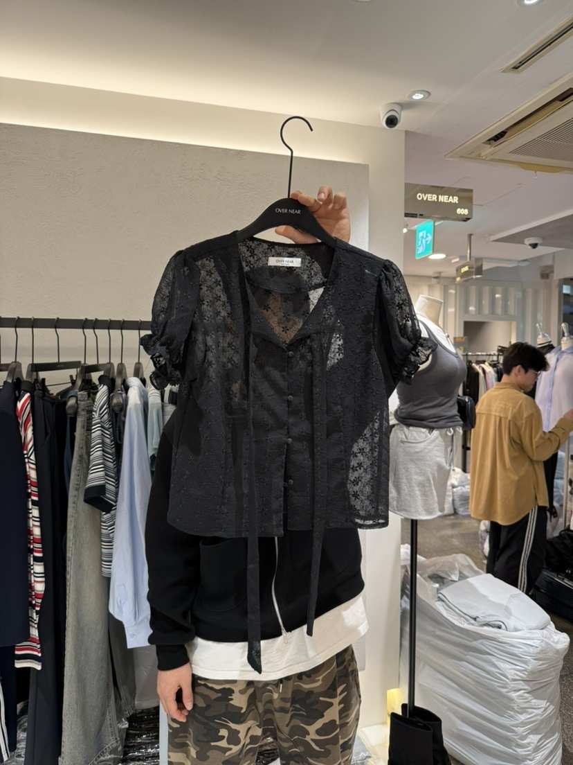 OVER NEAP韓國代購女裝新品人氣熱賣休閑真品推薦襯衫蕾絲衫OVER NEAP襯衫/蕾絲衫