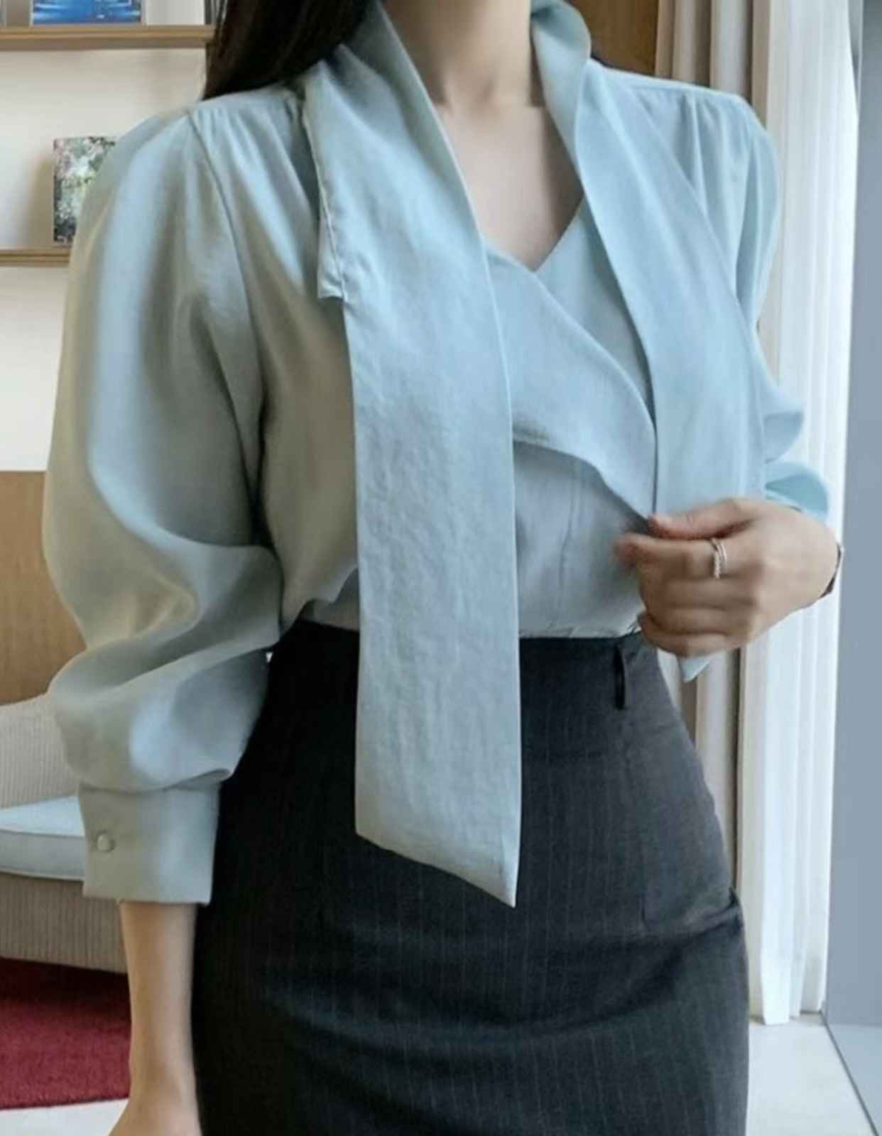 EEYOU韓國代購女士新款25春夏職業真品時尚休閑推薦襯衫蕾絲衫EEYOU襯衫/蕾絲衫