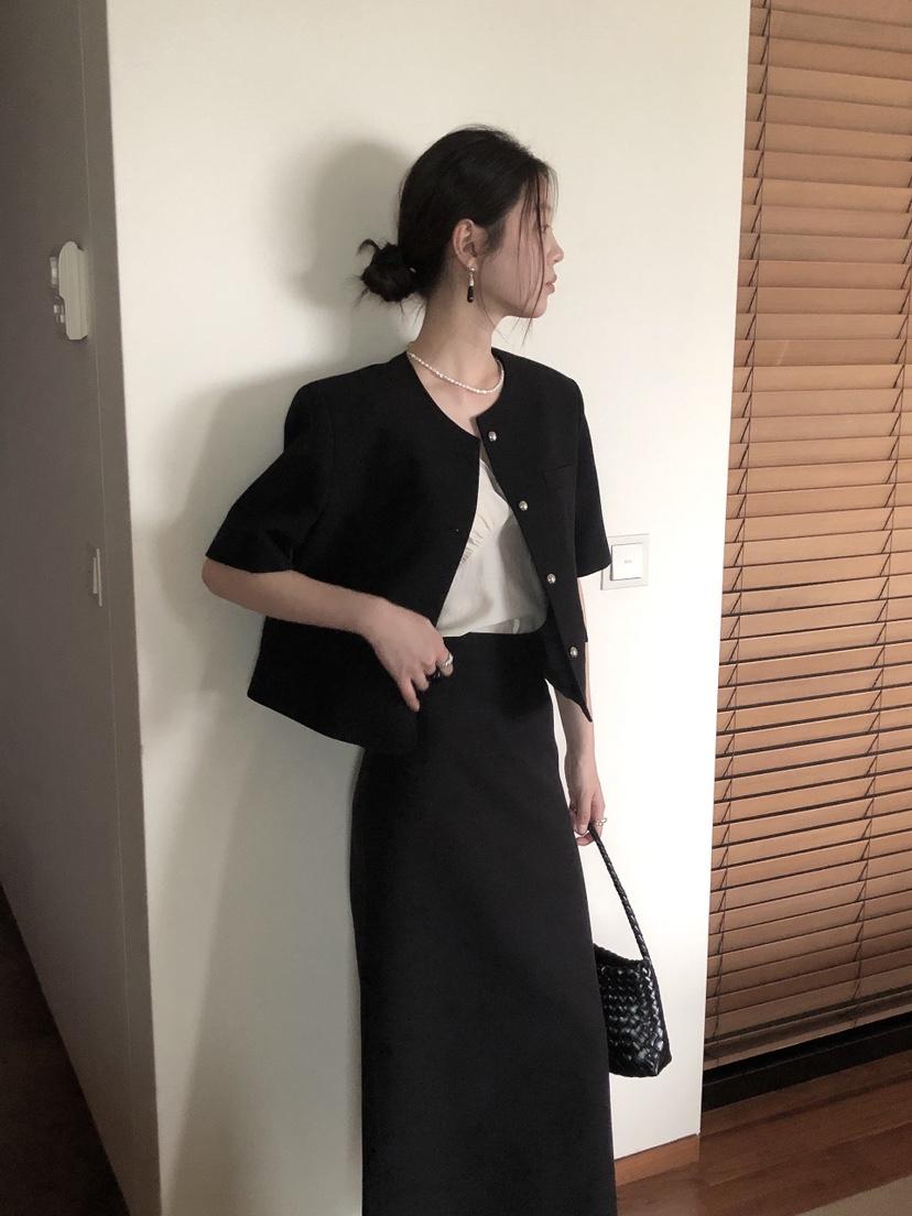 LE BUTTER韓國代購女士新款職業時尚25春夏熱賣夾克粗花呢LE BUTTER夾克