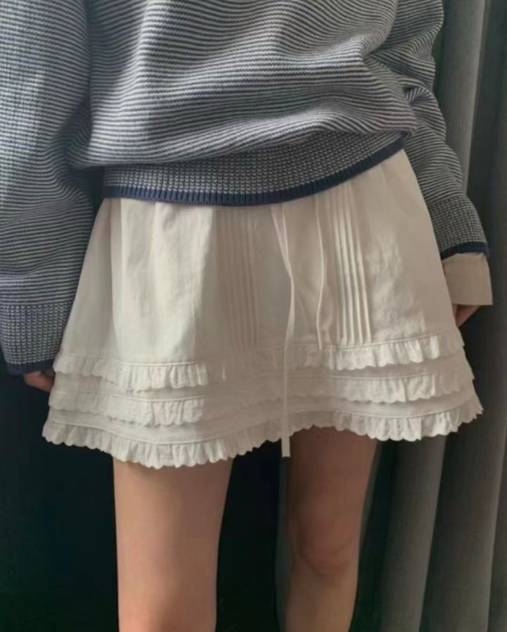 STAY HERE韓國直郵女士新款25春夏推薦休閑時尚熱賣職業短裙STAY HERE短裙
