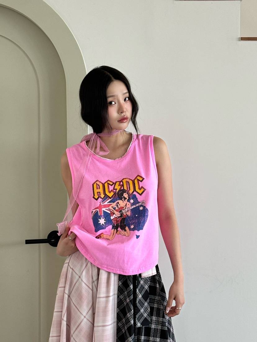 MAISONDEGLORY韓國直郵女士新款25春夏休閑熱賣吊帶背心復古MAISON DE GLORY吊帶/背心