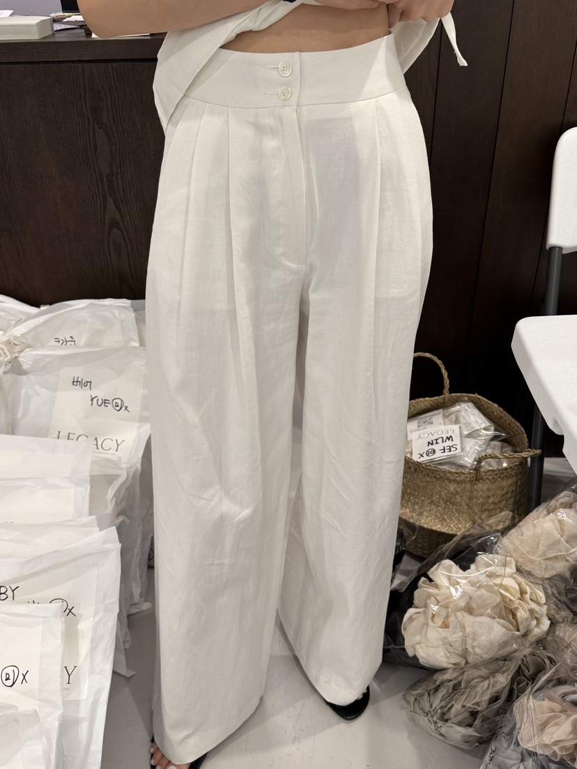 ALATE東大門實拍女士新款休閑熱賣推薦時尚真品正裝褲西褲亞麻LEGACY正裝褲/西褲