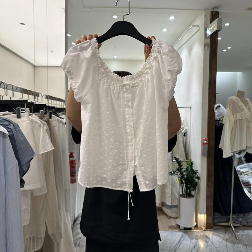 MOANA韓國㊣直郵東大門代購女裝新款25春夏休閑時尚襯衫蕾絲衫MOANA襯衫/蕾絲衫