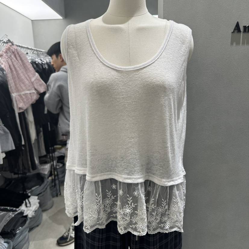 ANDE韓國直郵㊣東大門實拍女裝新品人氣熱賣25春夏吊帶背心亞麻ANDE吊帶/背心