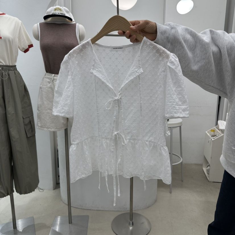 GOLDEN MARKET韓國直郵㊣東大門實拍女裝新品25春夏襯衫蕾絲衫GOLDEN MARKET襯衫/蕾絲衫