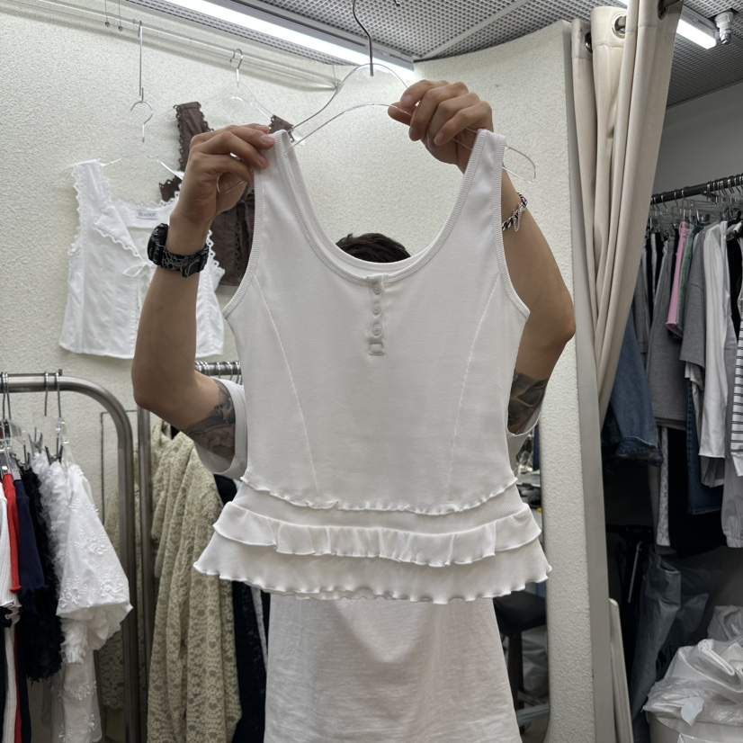 MAGOT韓國直郵㊣東大門實拍女裝新款推薦時尚熱賣休閑吊帶背心IIIΛGOT/MAGOT吊帶/背心