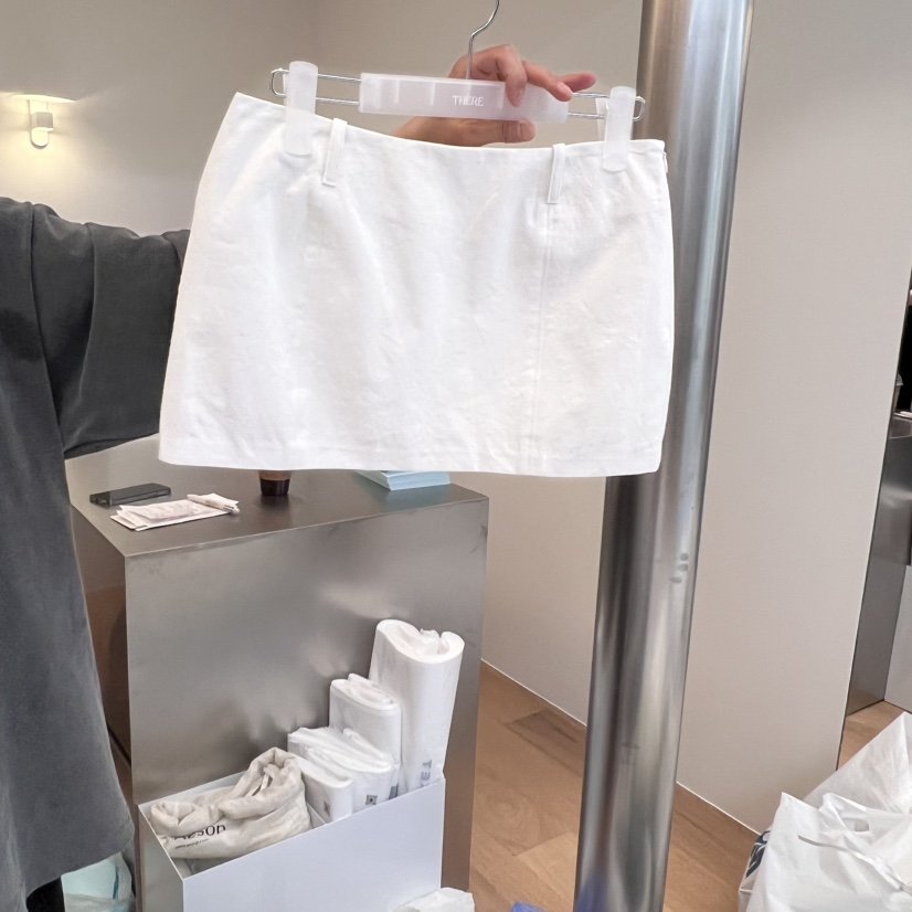 THERE直郵韓國代購㊣女裝新品時尚人氣推薦25春夏熱賣休閑短裙THERE短裙