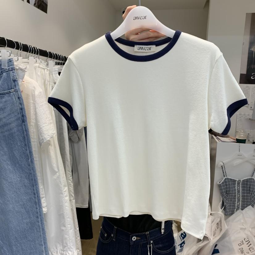 RUMIRU/AWEAR韓國直郵㊣東大門實拍女裝新品熱賣人氣25春夏T恤awear/RUMIRUT恤