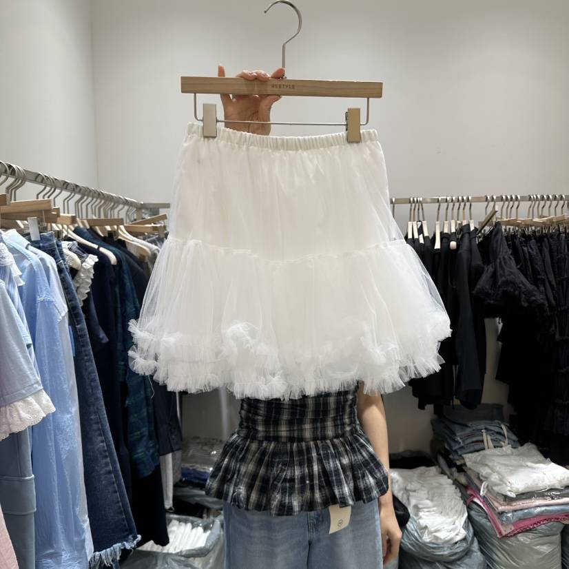 RE STYLE-Q東大門代購女裝新款職業時尚人氣25春夏短裙漁網RE STYLE短裙