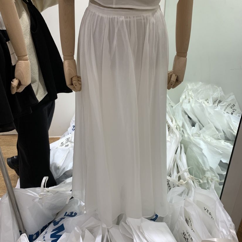 VERVEINE東大門直郵女裝新品熱賣真品半身裙中短裙天絲褶皺VERVEINE半身裙/中短裙