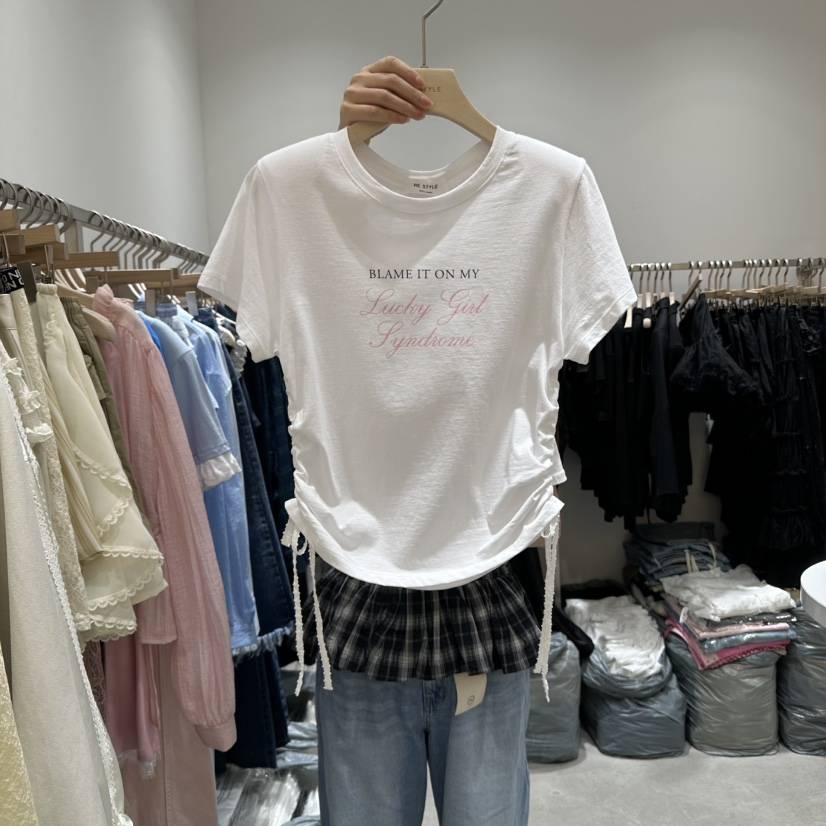 RE STYLE-Q韓國直郵女裝新品休閑推薦職業時尚真品熱賣T恤RE STYLET恤