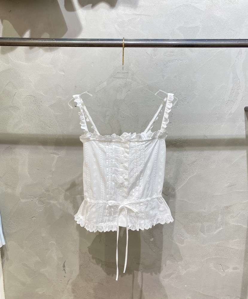 MINIQUEENS韓國代購女裝新品真品推薦時尚熱賣吊帶背心刺繡MINIQUEENS吊帶/背心