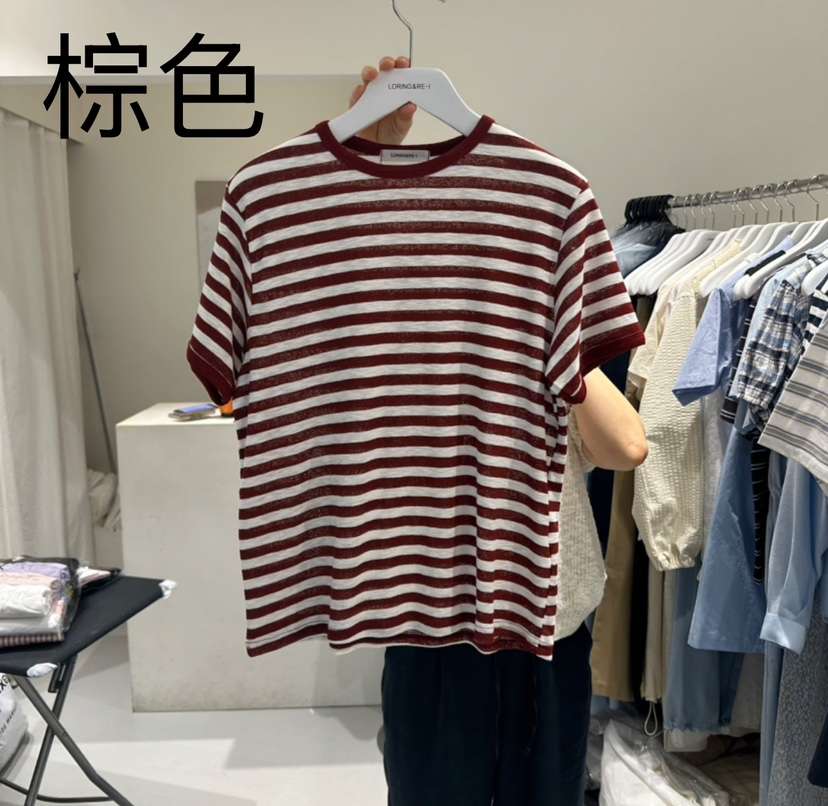 LORING RE I韓國代購女士新品人氣推薦25春夏熱賣休閑T恤LORING RE-I/BARET恤