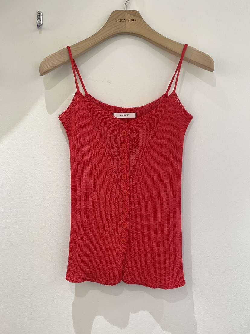 OBSESS東大門直郵女裝新品真品25春夏人氣吊帶背心緊身紐扣OBSESS/EARLY BIRD吊帶/背心