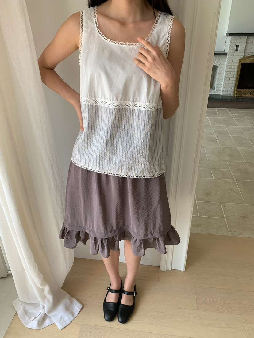 LOVE MY SANTA東大門實拍女裝新款真品時尚人氣吊帶背心蕾絲Santa/LOVE MY SANTA吊帶/背心