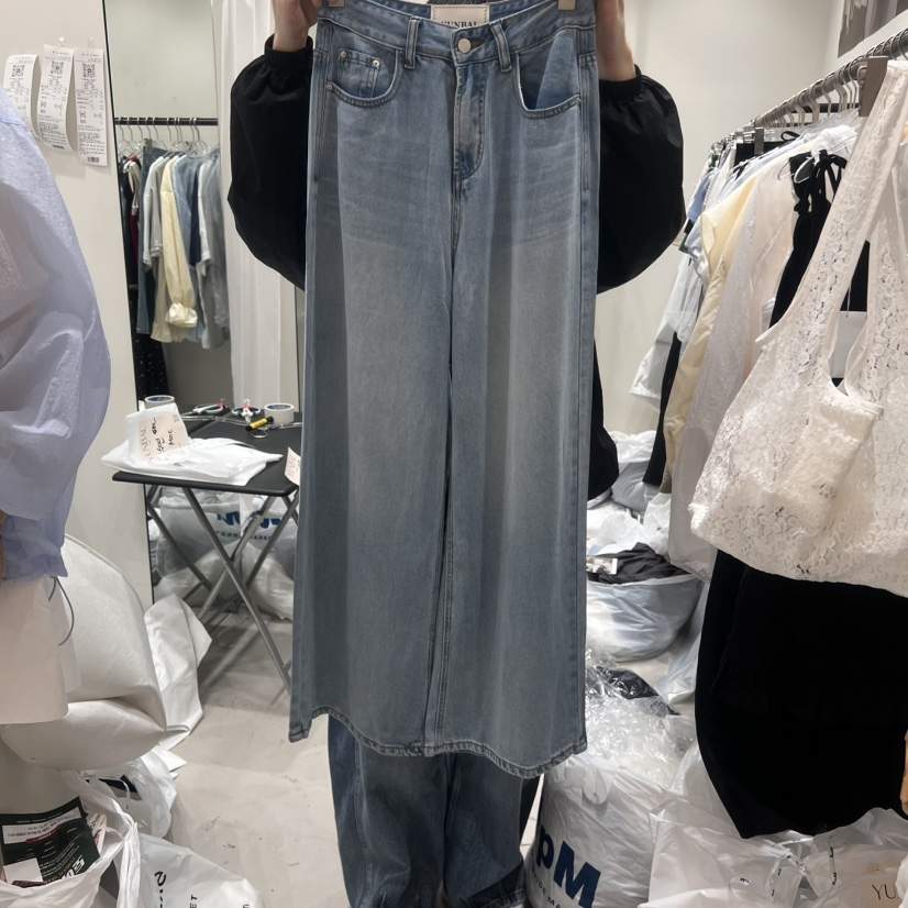 YUNBAL東大門實拍女裝新款25春夏推薦熱賣時尚休閑人氣牛仔褲YUNBAL牛仔褲