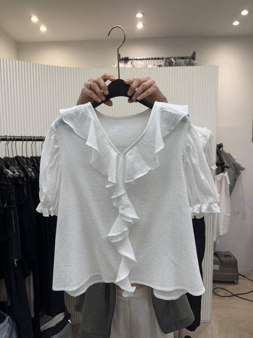 BETWEEN US東大門實拍女裝新品推薦25春夏人氣熱賣襯衫蕾絲衫JICJO:SEOUL襯衫/蕾絲衫
