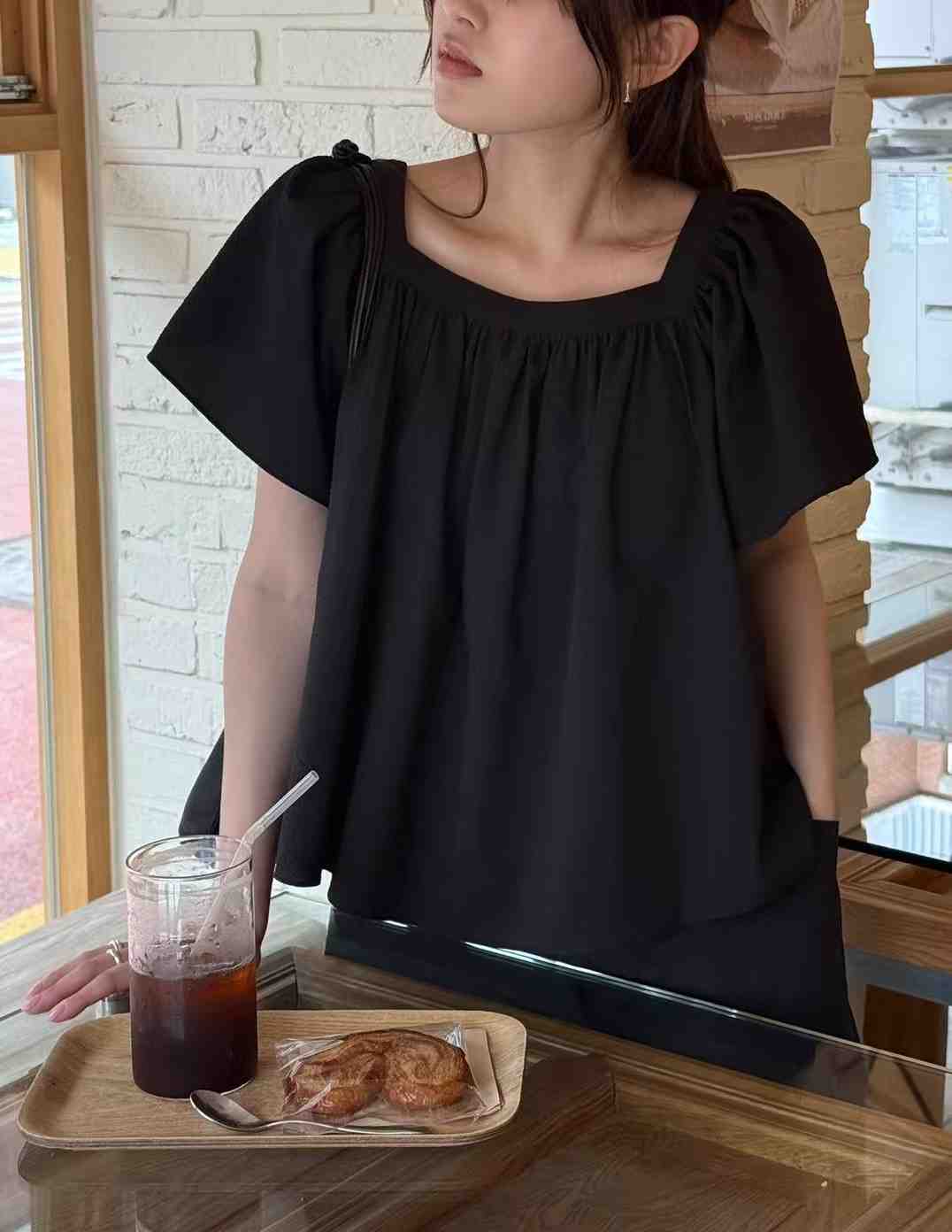 AMYGRACE韓國直郵女士新品熱賣時尚推薦25春夏真品襯衫蕾絲衫AMYGRACE襯衫/蕾絲衫