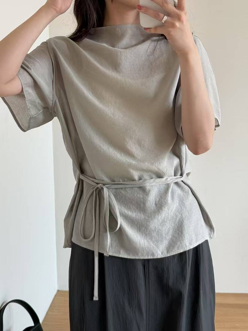 AMYGRACE東大門代購女裝新款25春夏推薦真品人氣襯衫蕾絲衫AMYGRACE襯衫/蕾絲衫