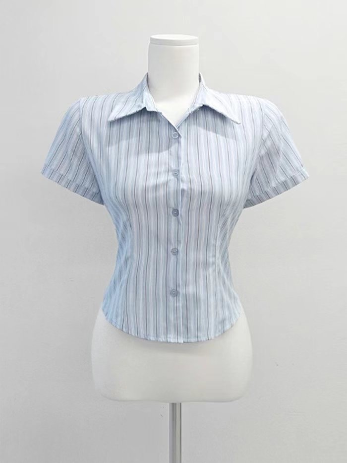 IT韓國直郵女裝新品真品時尚熱賣25春夏人氣職業襯衫蕾絲衫IT襯衫/蕾絲衫