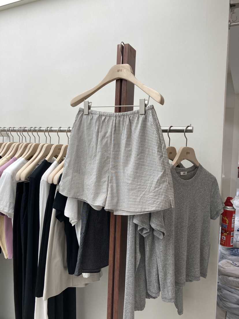 CURVY韓國直郵女裝新品休閑職業人氣時尚25春夏推薦短褲格紋CURVY短褲