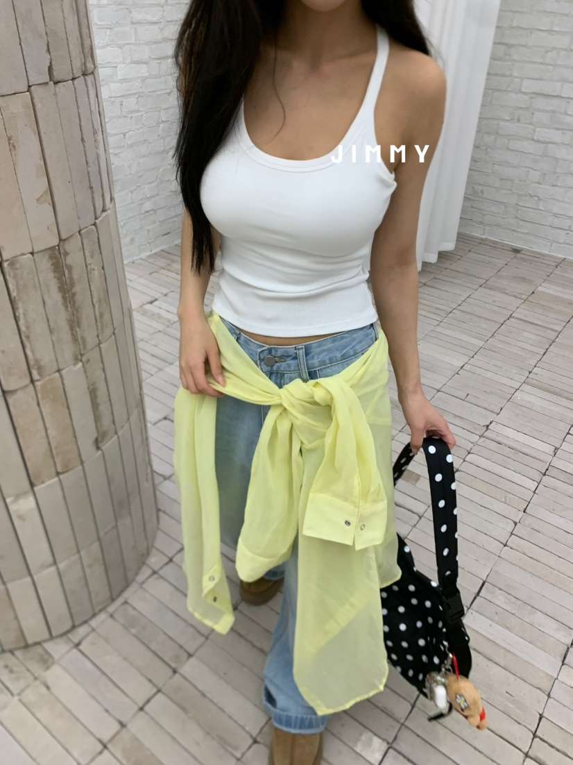 JIMMY直郵韓國代購㊣女裝新品人氣時尚25春夏熱賣休閑吊帶背心JIMMY/REMAKE吊帶/背心