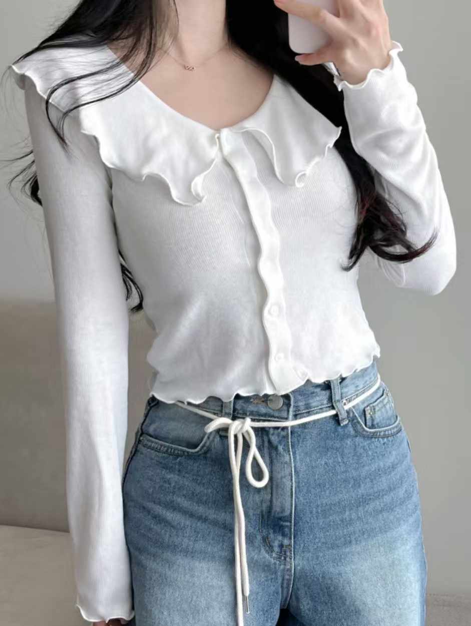 HAY KNOCK-헤이노크-OT韓國直郵㊣東大門實拍女裝新款25春夏長袖T恤HAY KNOCK-헤이노크-OT長袖T恤