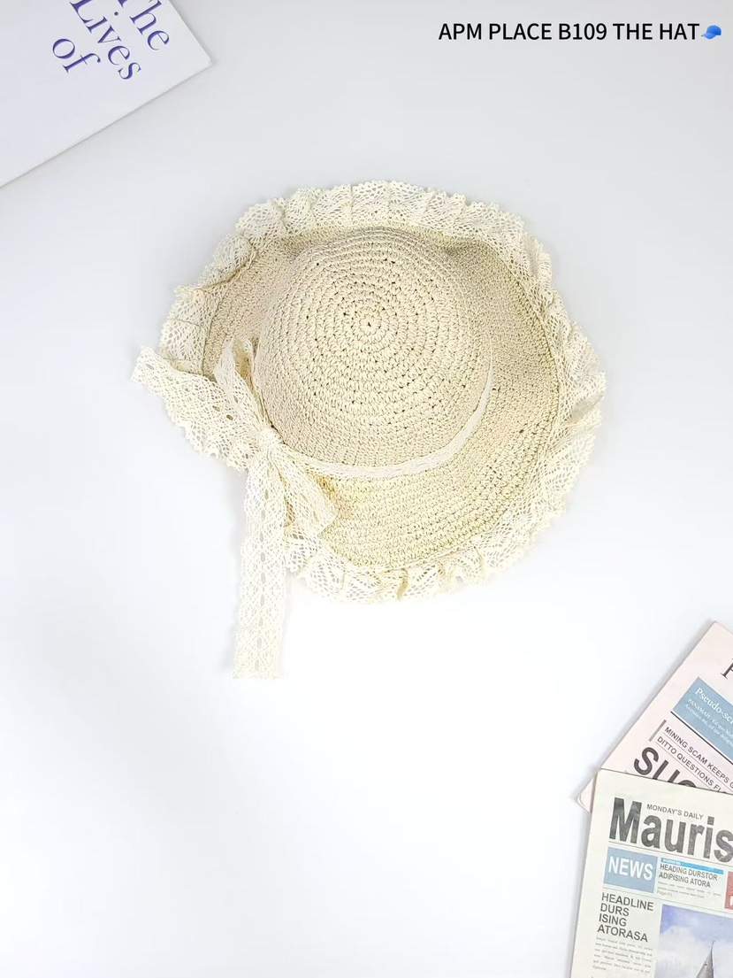 THE HAT-P東大門直郵女士新款真品熱賣25春夏職業帽子蕾絲THE HAT帽子