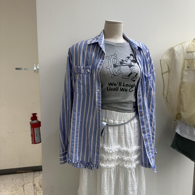VAULT東大門實拍女士新品25春夏人氣職業時尚熱賣襯衫蕾絲衫VAULT襯衫/蕾絲衫