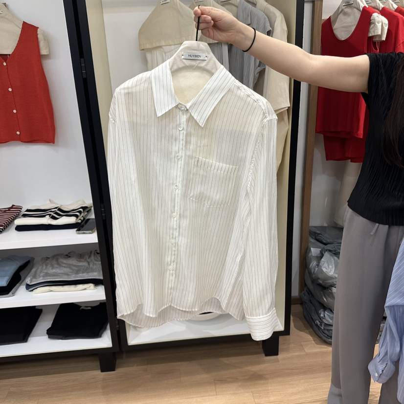 MUYBIEN韓國直郵女士新品人氣休閑職業推薦熱賣襯衫蕾絲衫天絲MUYBIEN襯衫/蕾絲衫