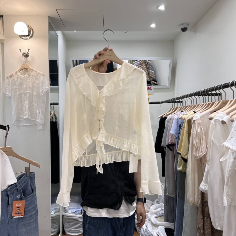 UNCOVER東大門直郵女士新品推薦時尚熱賣25春夏休閑襯衫蕾絲衫UNCOVER襯衫/蕾絲衫