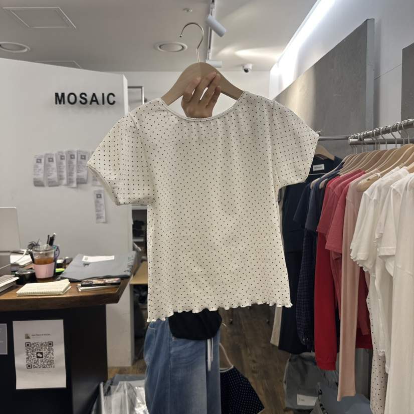MOSAIC韓國代購女裝新品25春夏時尚休閑推薦人氣職業真品T恤MOSAICT恤