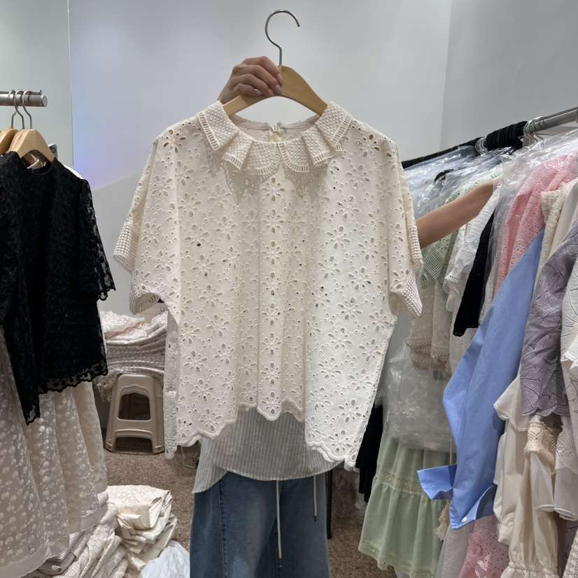 A韓國代購女裝新品熱賣25春夏休閑真品人氣時尚推薦襯衫蕾絲衫A STORE襯衫/蕾絲衫