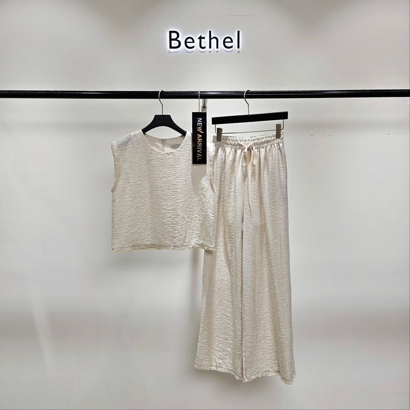 BETHEL東大門直郵女裝新款人氣職業真品時尚套裝兩件套亞麻BETHEL套裝