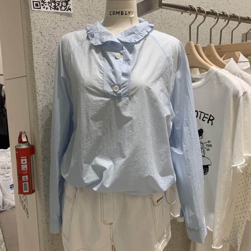 COMELY東大門代購女裝新款25春夏人氣時尚職業推薦襯衫蕾絲衫COMELY襯衫/蕾絲衫