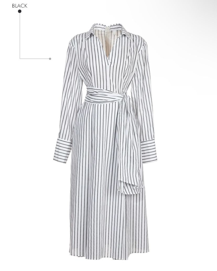 TANIA-Q東大門代購女裝新品25春夏人氣時尚推薦連衣裙含腰帶TANIA-Q連衣裙