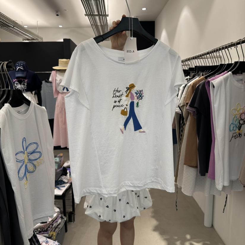 A.CES東大門代購女裝新品推薦熱賣時尚人氣職業真品25春夏T恤A.CEST恤