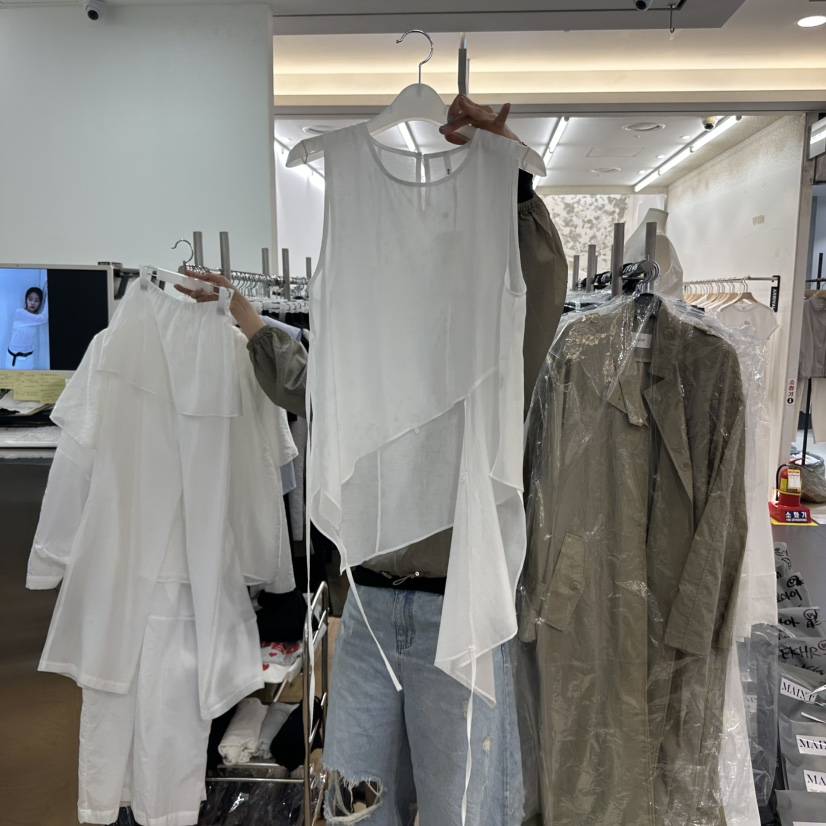 MAINT東大門實拍女裝新款25春夏人氣休閑熱賣真品吊帶背心透明MAINT吊帶/背心