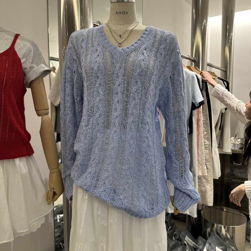AHOY韓國直郵女士新品人氣25春夏休閑熱賣時尚真品推薦針織衫AHOY針織衫