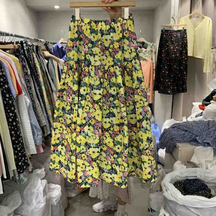 LOGROAD東大門代購女士新款人氣25春夏休閑職業半身裙中短裙LOG ROAD半身裙/中短裙