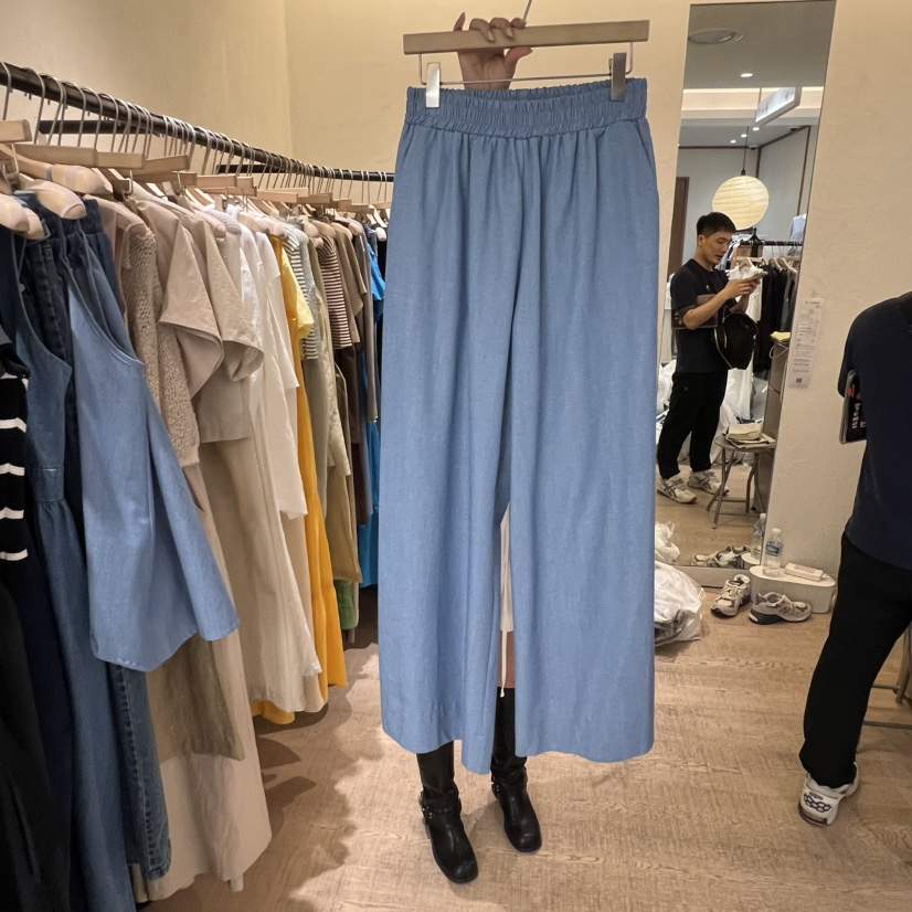 W AND J韓國代購女裝新款推薦時尚熱賣真品職業牛仔褲皮褲W AND J牛仔褲