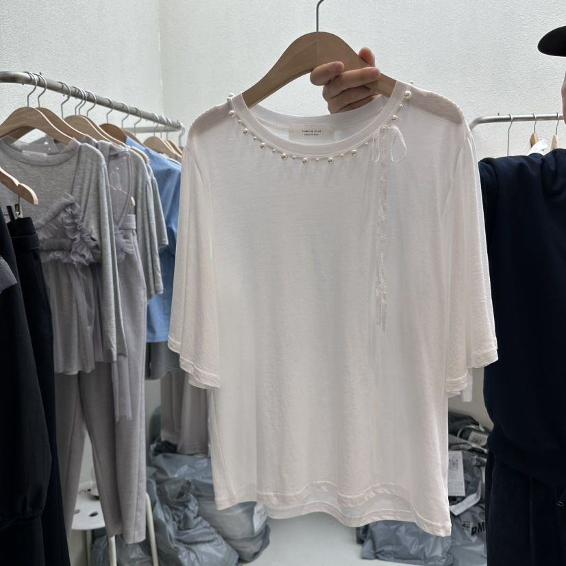 HUMMING BIRD東大門實拍女裝新品時尚休閑人氣熱賣T恤蕾絲HUMMING BIRDT恤