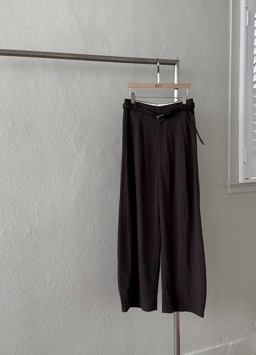 TWENTY FOUR SEVEN24-7東大門代購女裝新品25春夏休閑褲含腰帶亞麻TEWNTY FOUR SEVEN24-7休閑褲