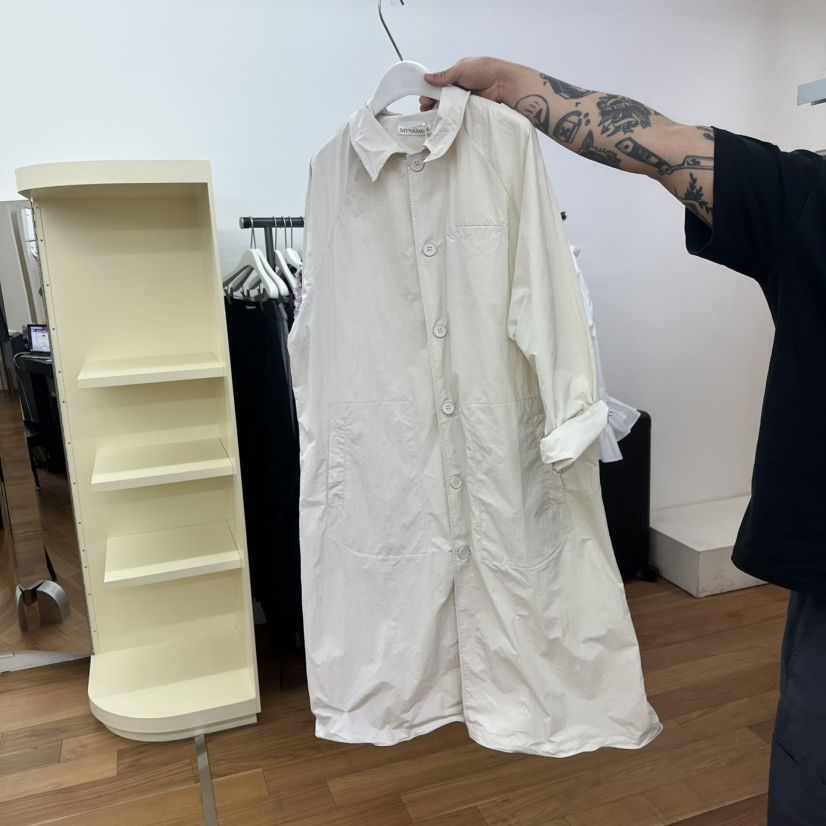 MYNAMEIS韓國直郵女士新品休閑熱賣職業推薦25春夏長款風衣MYNAMEIS長款風衣