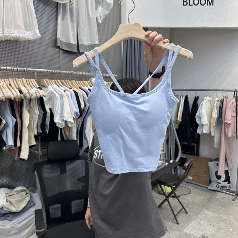 BLOOM韓國㊣直郵東大門代購女裝新品休閑時尚熱賣推薦吊帶背心BLOOM-Q吊帶/背心