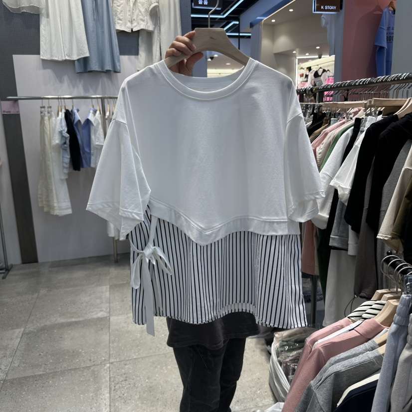 BLOOM韓國㊣直郵東大門代購女裝新品熱賣25春夏人氣T恤條紋BLOOM-QT恤