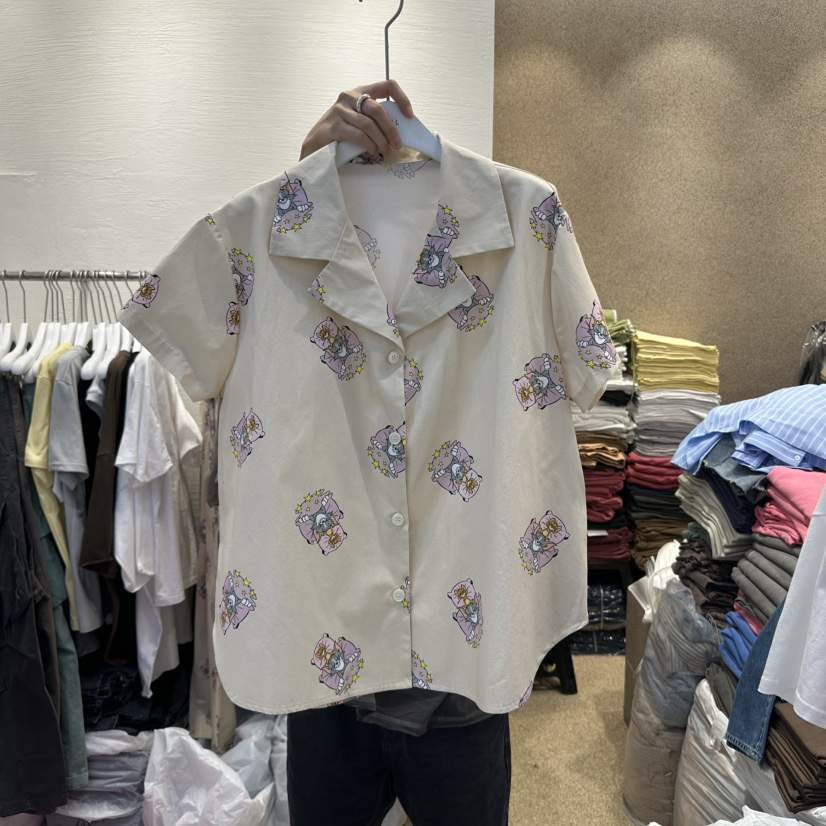 HEIL韓國直郵㊣東大門實拍女裝新品熱賣休閑人氣襯衫蕾絲衫HEIL襯衫/蕾絲衫