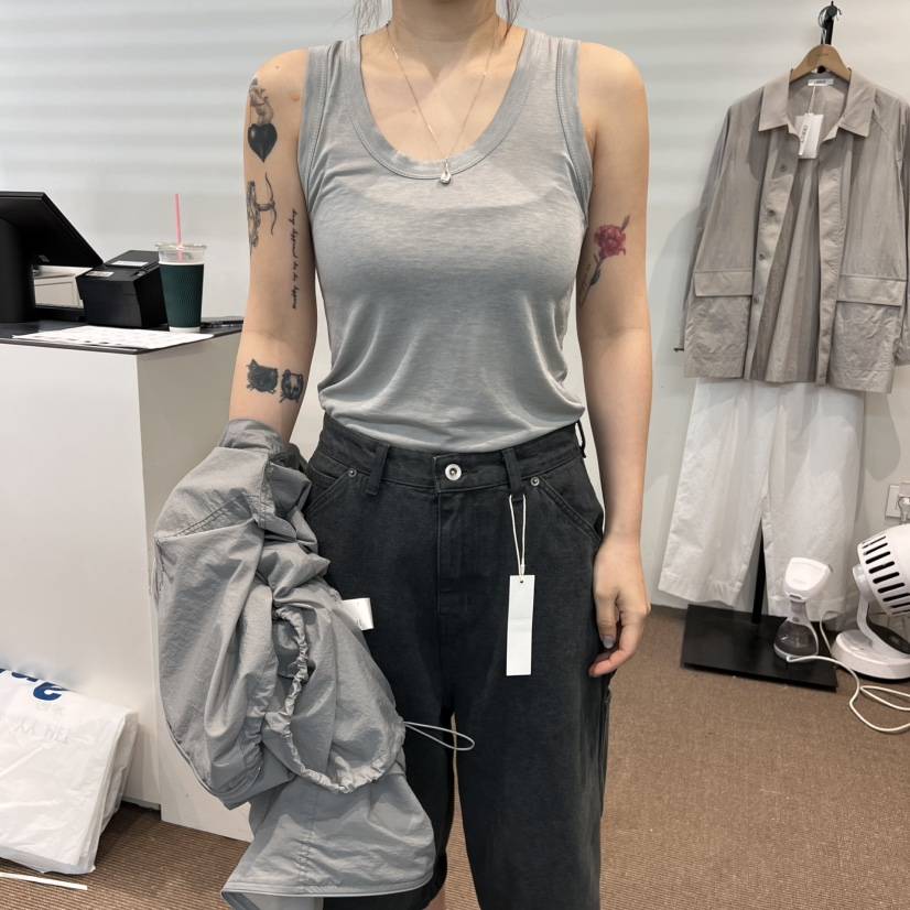 OBJECT直郵韓國代購㊣女裝新款時尚休閑25春夏熱賣吊帶背心OBJECT吊帶/背心