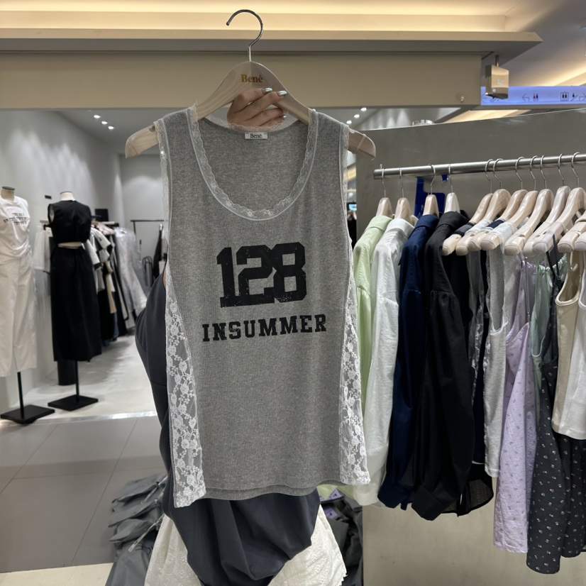 BENE直郵韓國代購㊣女裝新款熱賣25春夏人氣休閑時尚吊帶背心BENE吊帶/背心